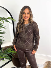 The Ellis - Chocolate Argyle Knit